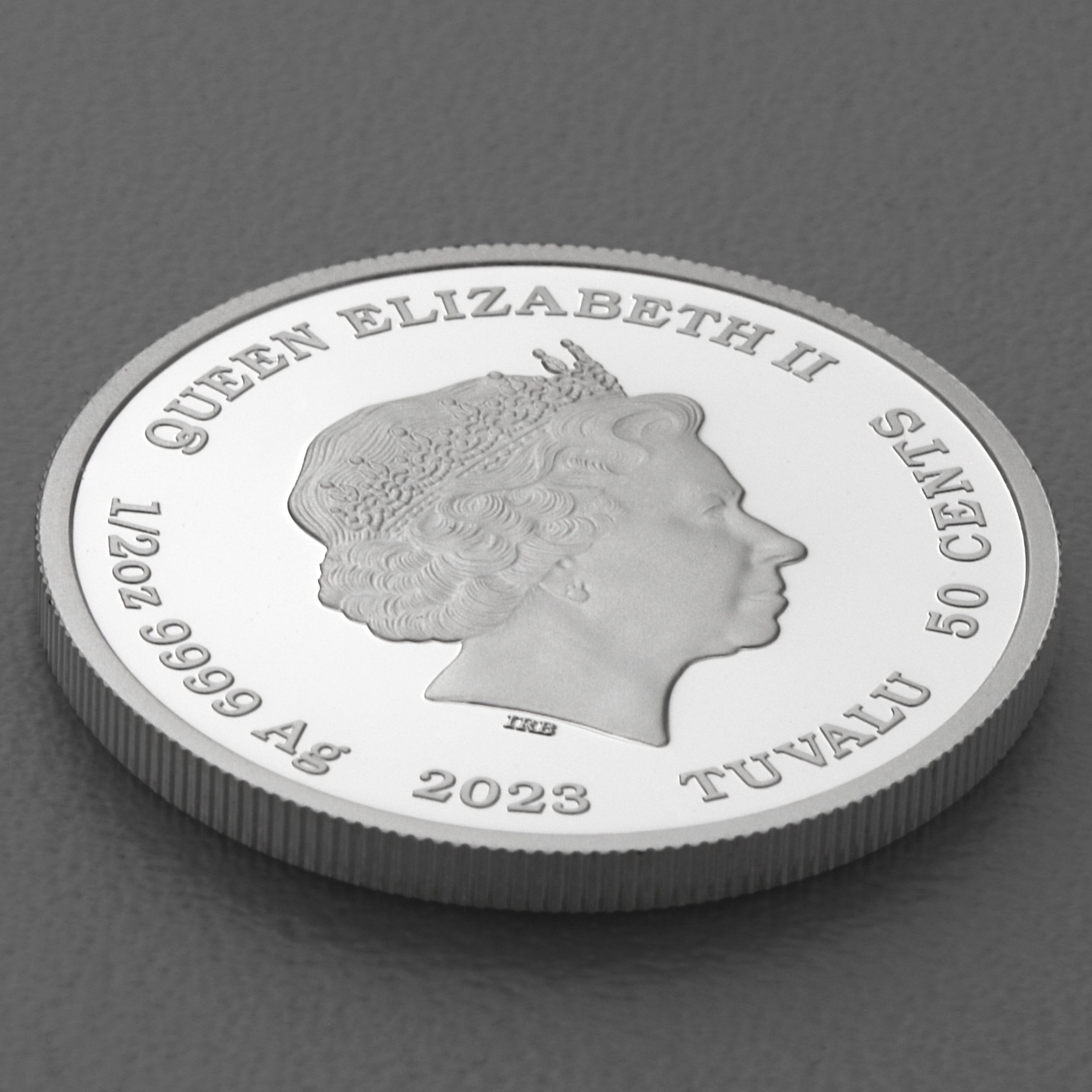 Silbermünze 1/2oz "Hase" 2023 (PP/koloriert) Lunar Baby (Tuvalu) - Detailansicht 3