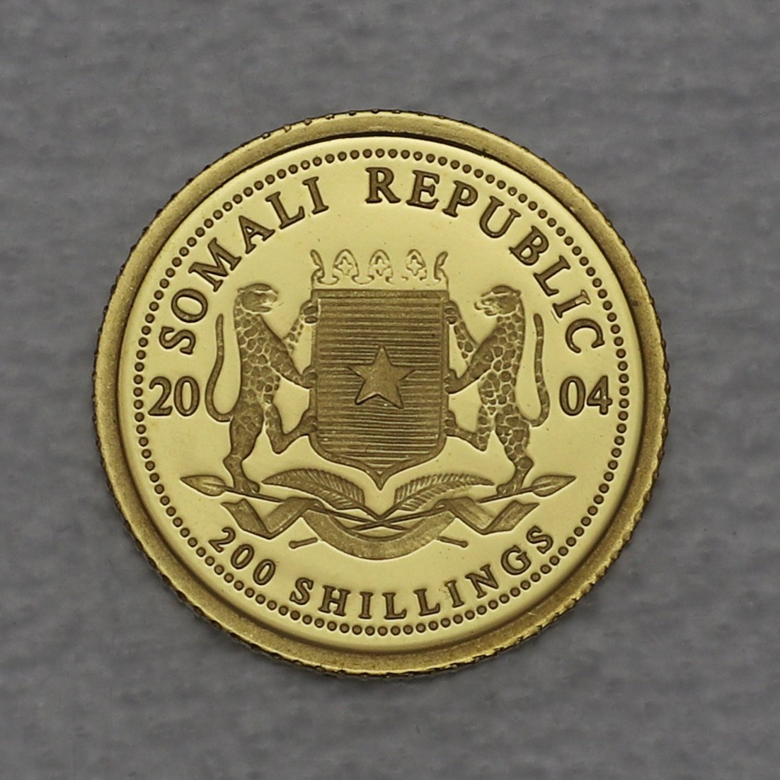 Goldmünze 0,5g "Elefant" 2004 African Wildlife (Somalia) - Detailansicht 1