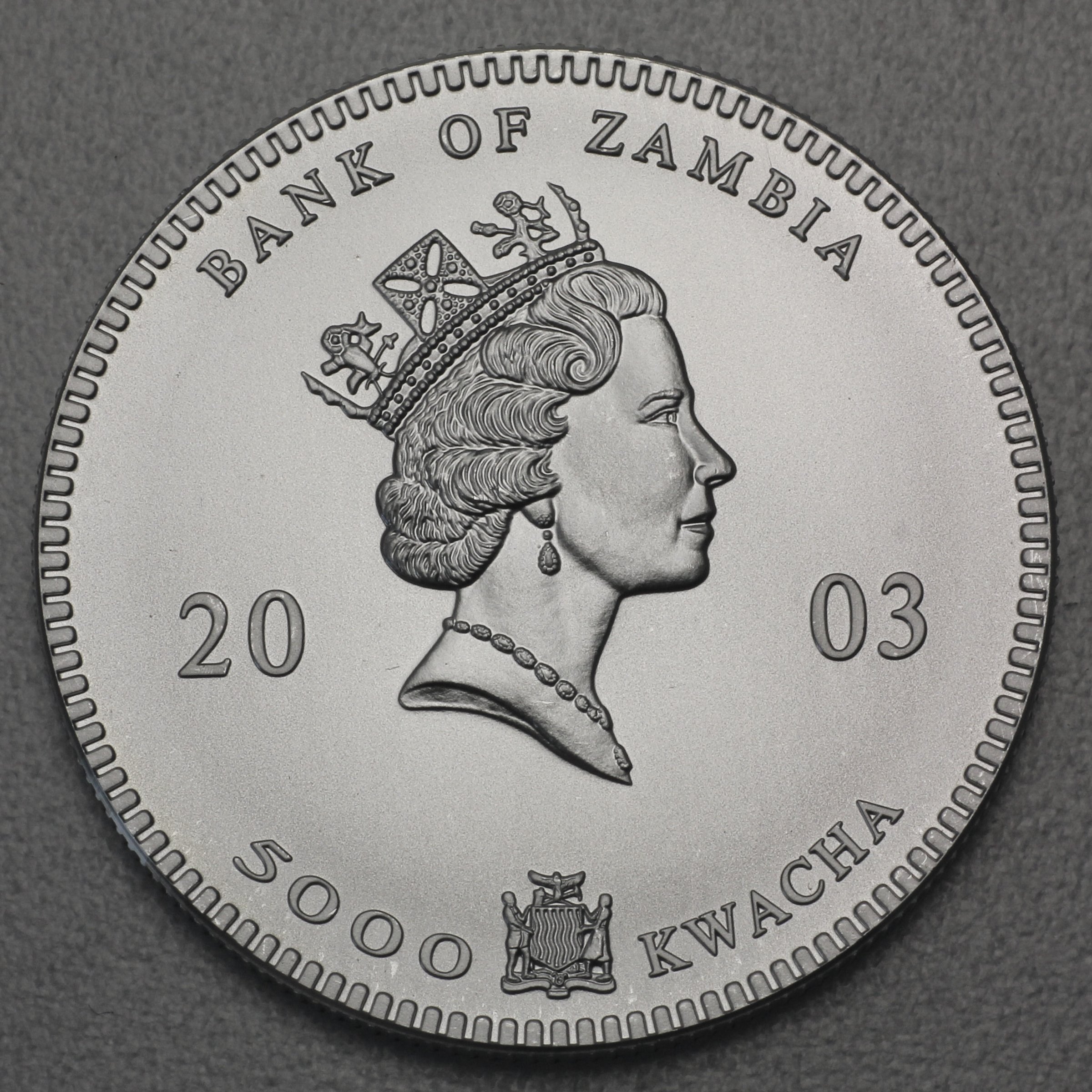 Silbermünze 1oz "Zambia Elefant" 2003 African Wildlife (Sambia) - Detailansicht 1