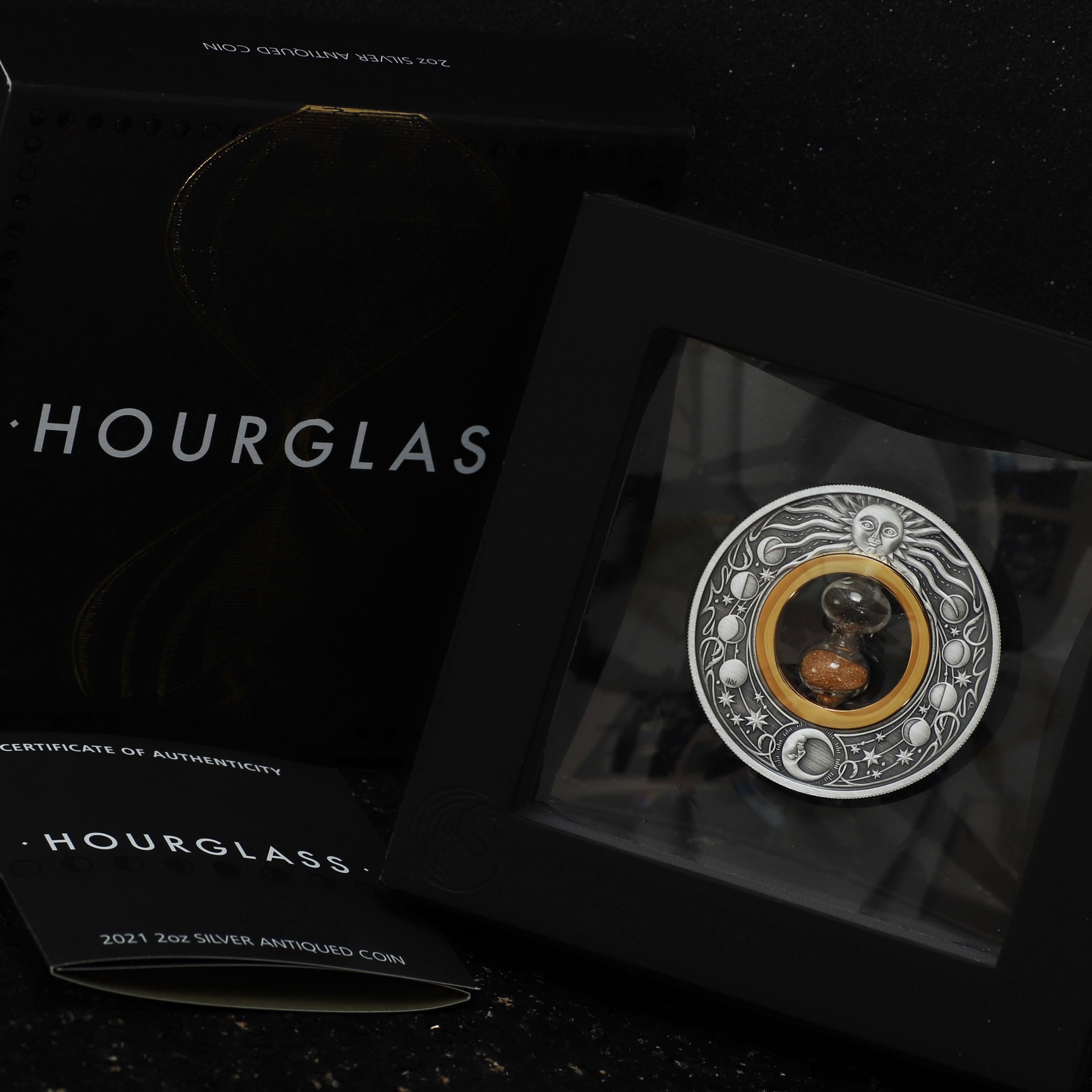 Silbermünze 2oz "Hourglass" 2021 (AF) (Tuvalu) - Detailansicht 2