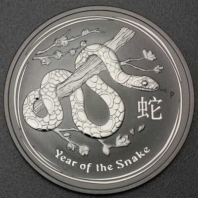 Silbermünze 1/2oz "Schlange" 2013 Lunar II – Year of the Snake (Australien) - Miniaturansicht 1