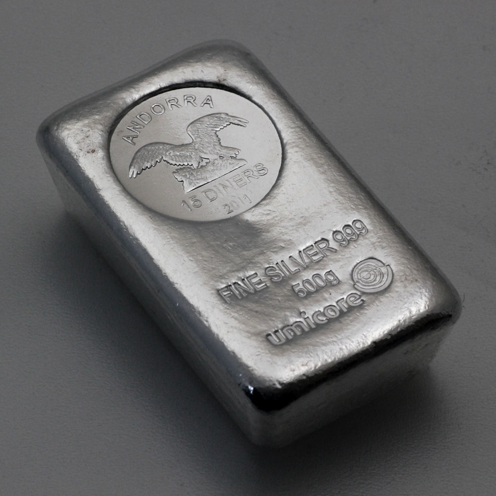 Münzbarren 500g "Andorra/UMICORE" (999 Ag) - Detailansicht 1