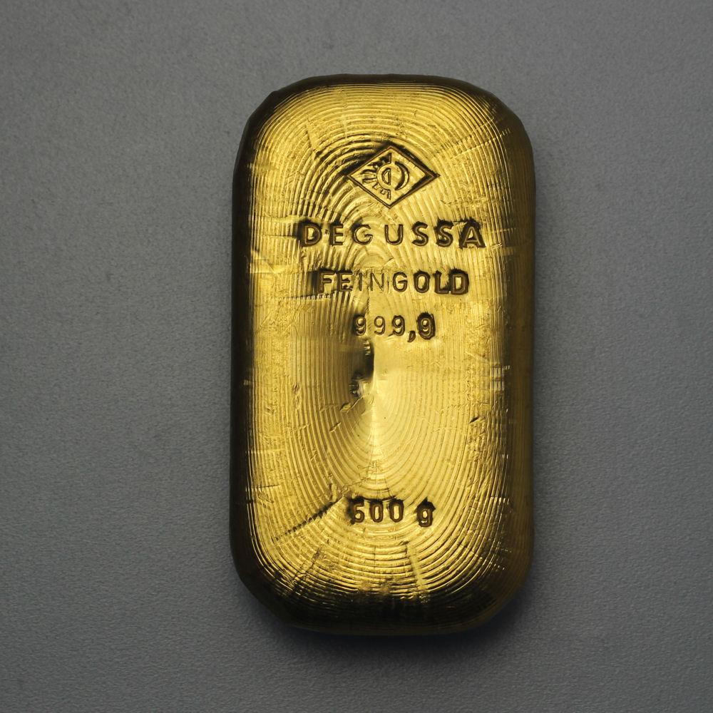 Goldbarren 500g DEGUSSA (alte Form) - Detailansicht 1