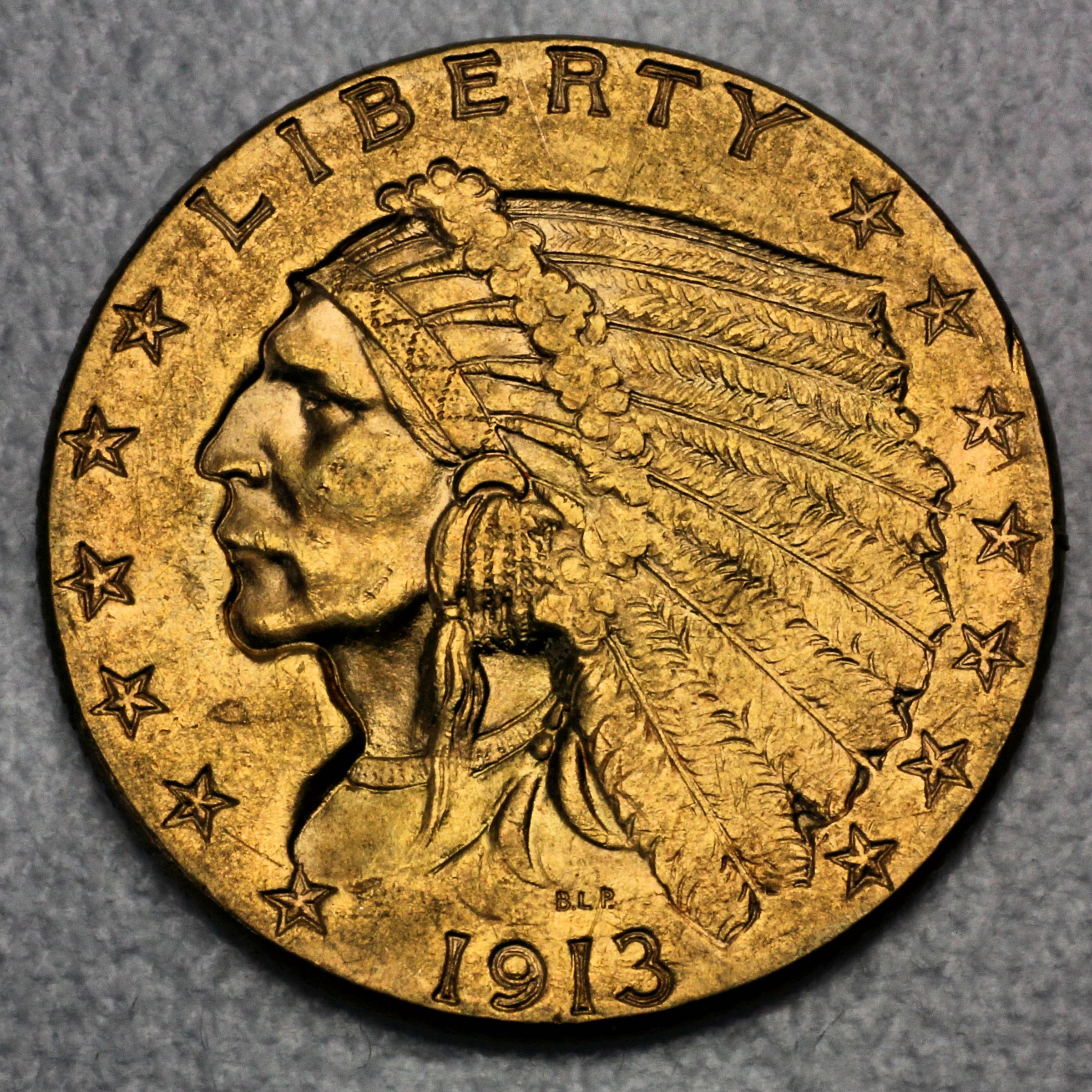 Goldmünze 2,5 Dollar "Indian Head" versch. Jahrg. (USA) - Hauptansicht