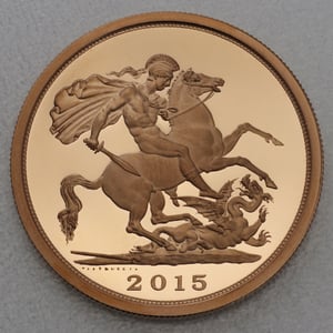 Goldmünze 5 Sovereign "Elizabeth II." 2015 (Großbritannien) - Hauptansicht