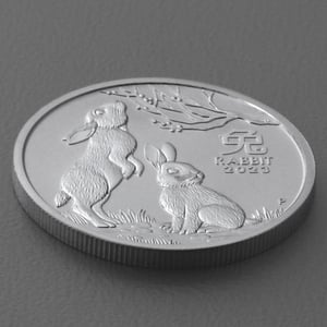 Silbermünze 1/2oz "Hase" 2023 Lunar III – Year of the Rabbit 19% (Australien) - Miniaturansicht 3