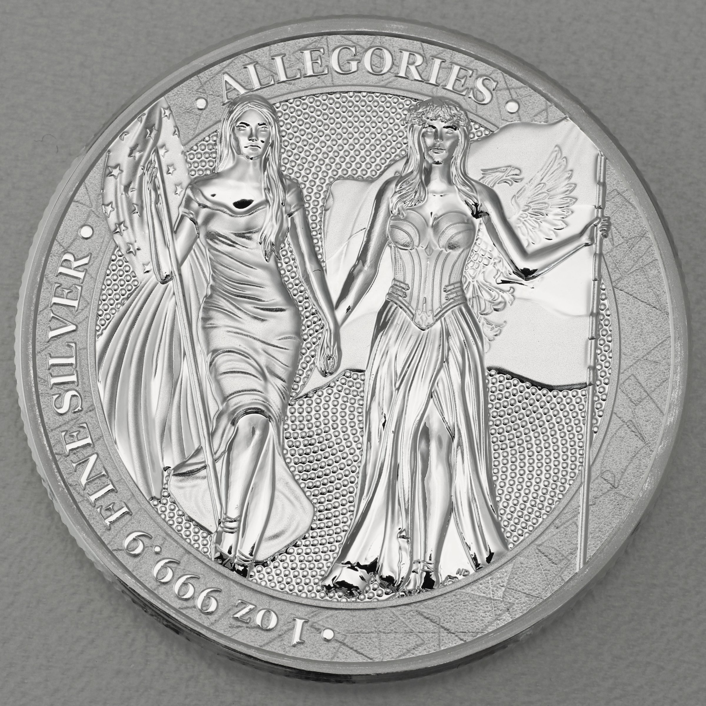 Silbermedaille 1oz "Columbia & Germania" 2019 Allegories (Polen) - Hauptansicht