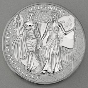 Silbermedaille 1oz "Columbia & Germania" 2019 Allegories (Polen) - Hauptansicht