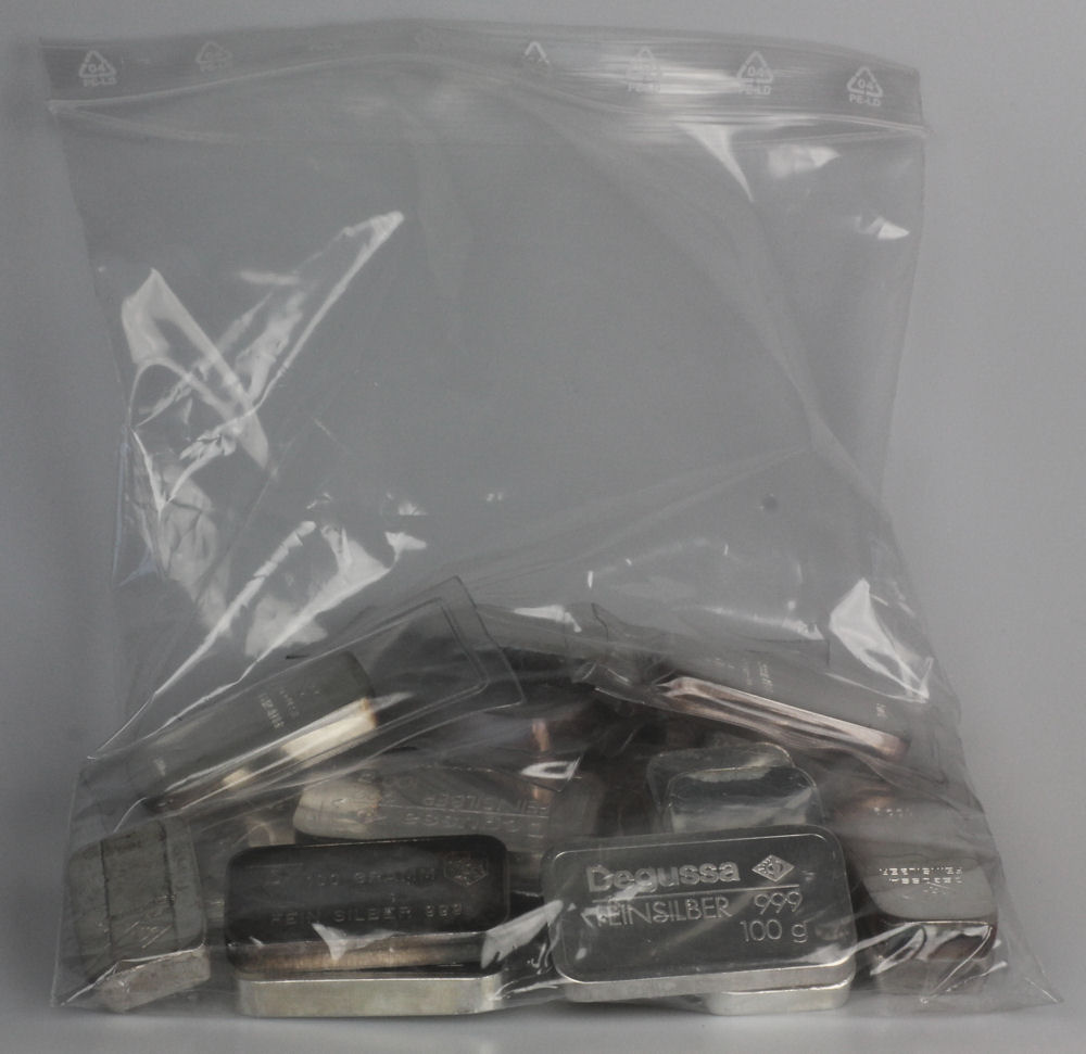JUNK-Silberbarren 15x 100g Ag (Junk-Bag) - Hauptansicht