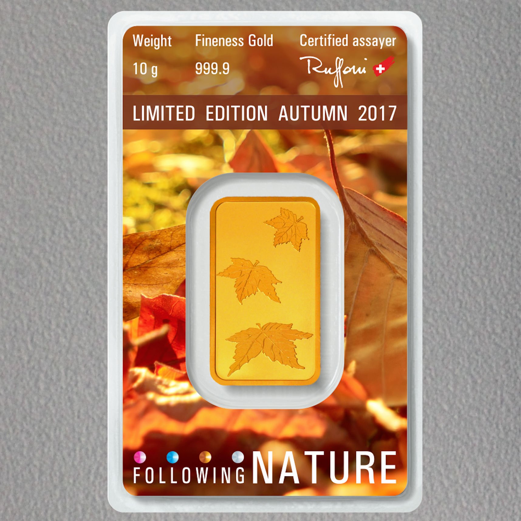 Goldbarren (4x 10g) "Following Nature" ARGOR - Detailansicht 2
