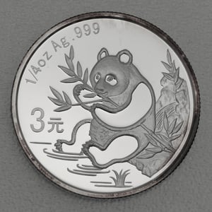 Silbermünze 1/4oz "Panda" 2007 verschiedene Motive 25 Jahre Panda Jubiläum (China) - Miniaturansicht 10