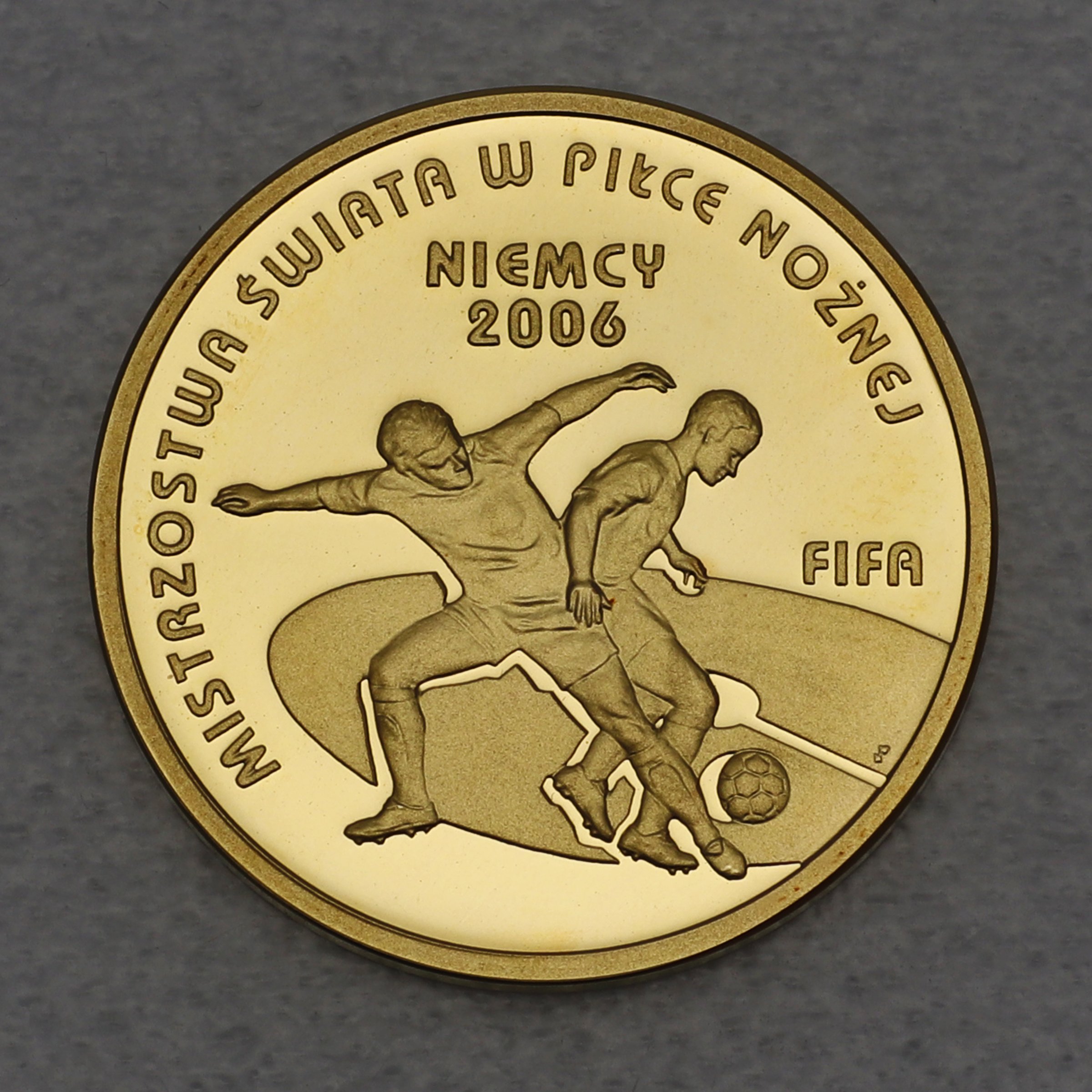 Goldmünze 100 Zloty "FIFA Fußball WM" 2006 Deutschland (Polen) - Detailansicht 1