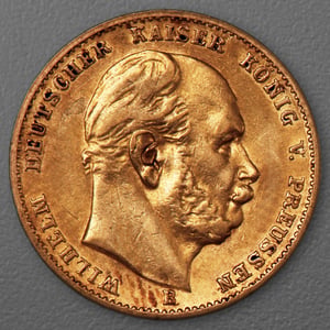 Goldmünze 10 Mark "Wilhelm I." 1877-B J.245 (Preußen) - Hauptansicht
