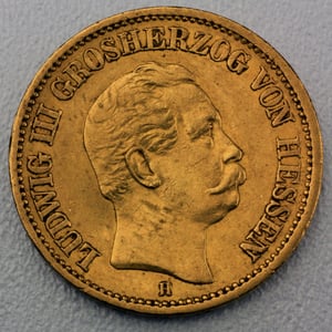 Goldmünze 20 Mark "Ludwig III." 1873-H J.214 (Hessen) - Hauptansicht