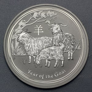 Silbermünze 1/2oz "Ziege" 2015 Lunar II – Year of the Goat (Australien) - Miniaturansicht 1