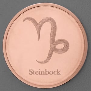 Kupfermedaille "Sternzeichen Steinbock" Gravurmedaille - Hauptansicht