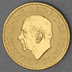 Goldmünze 1/4oz "Britannia" 2023 Charles III. (Großbritannien) - Miniaturansicht 2