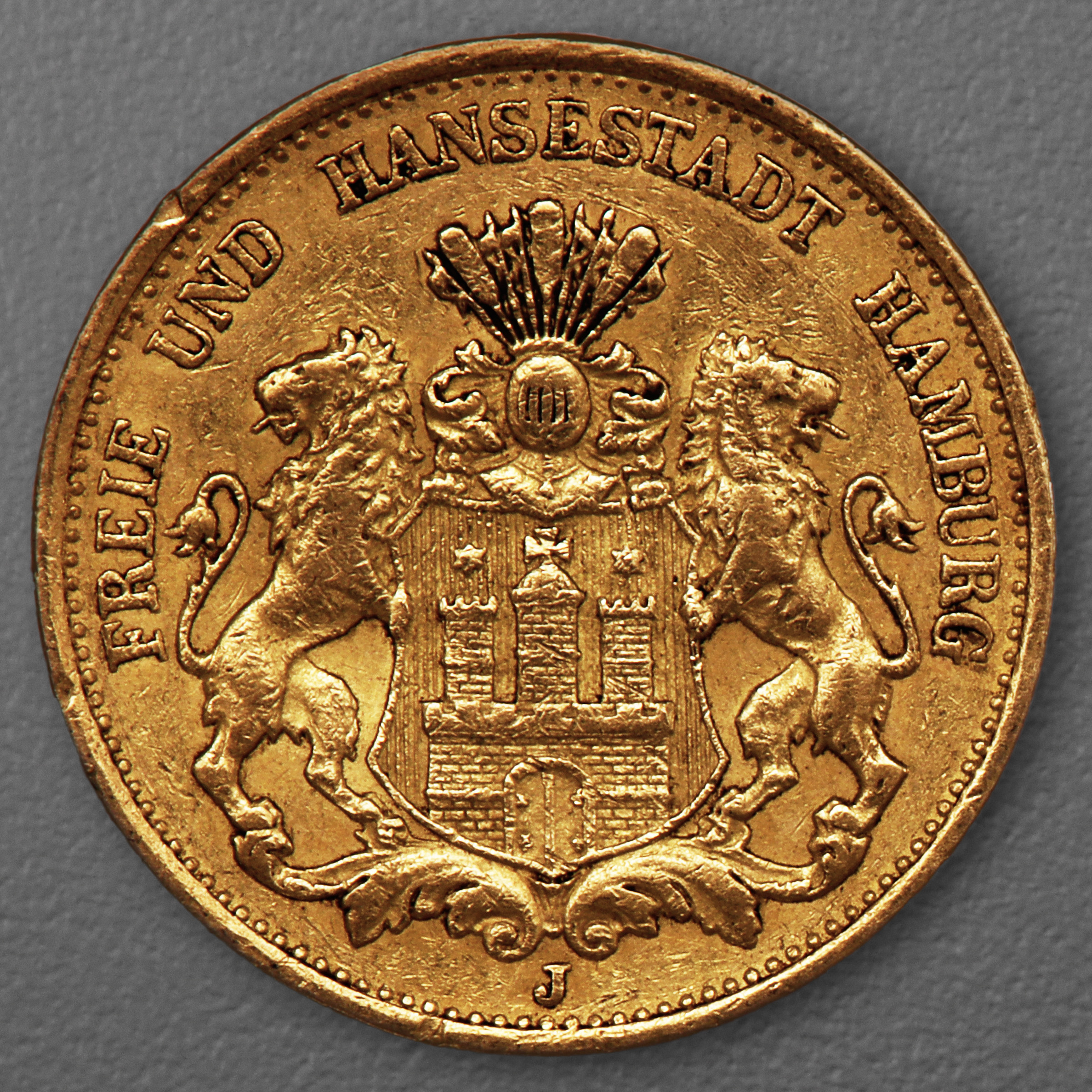 Goldmünze 20 Mark "Stadtwappen Hamburg" 1897-J J.212 (Hamburg) - Hauptansicht