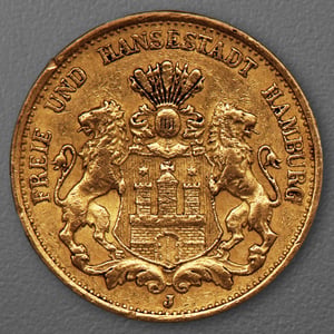 Goldmünze 20 Mark "Stadtwappen Hamburg" 1897-J J.212 (Hamburg) - Hauptansicht