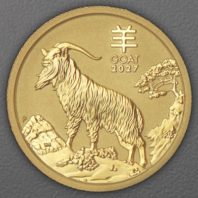 Goldmünze 1/4oz "Ziege" 2027 Lunar III – Year of the Goat (Australien) - Hauptansicht