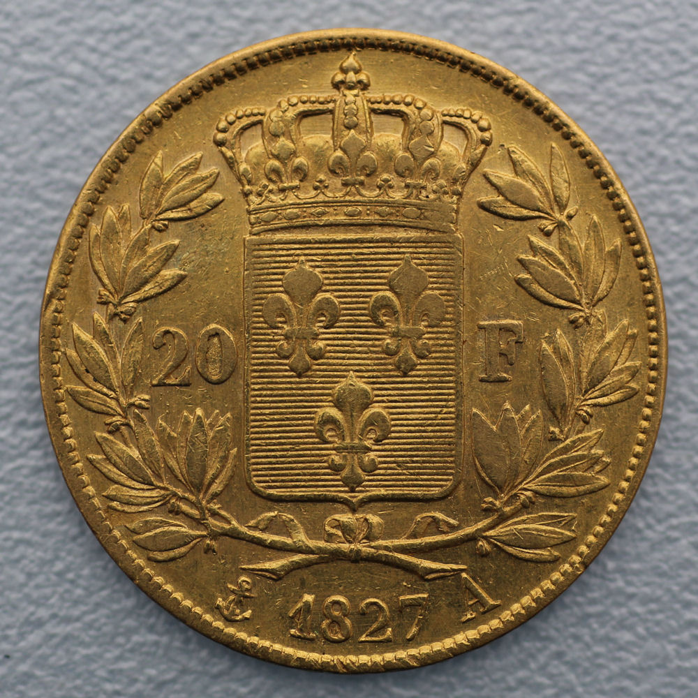 Goldmünze 20 Francs "Charles X." (Frankreich) - Detailansicht 1