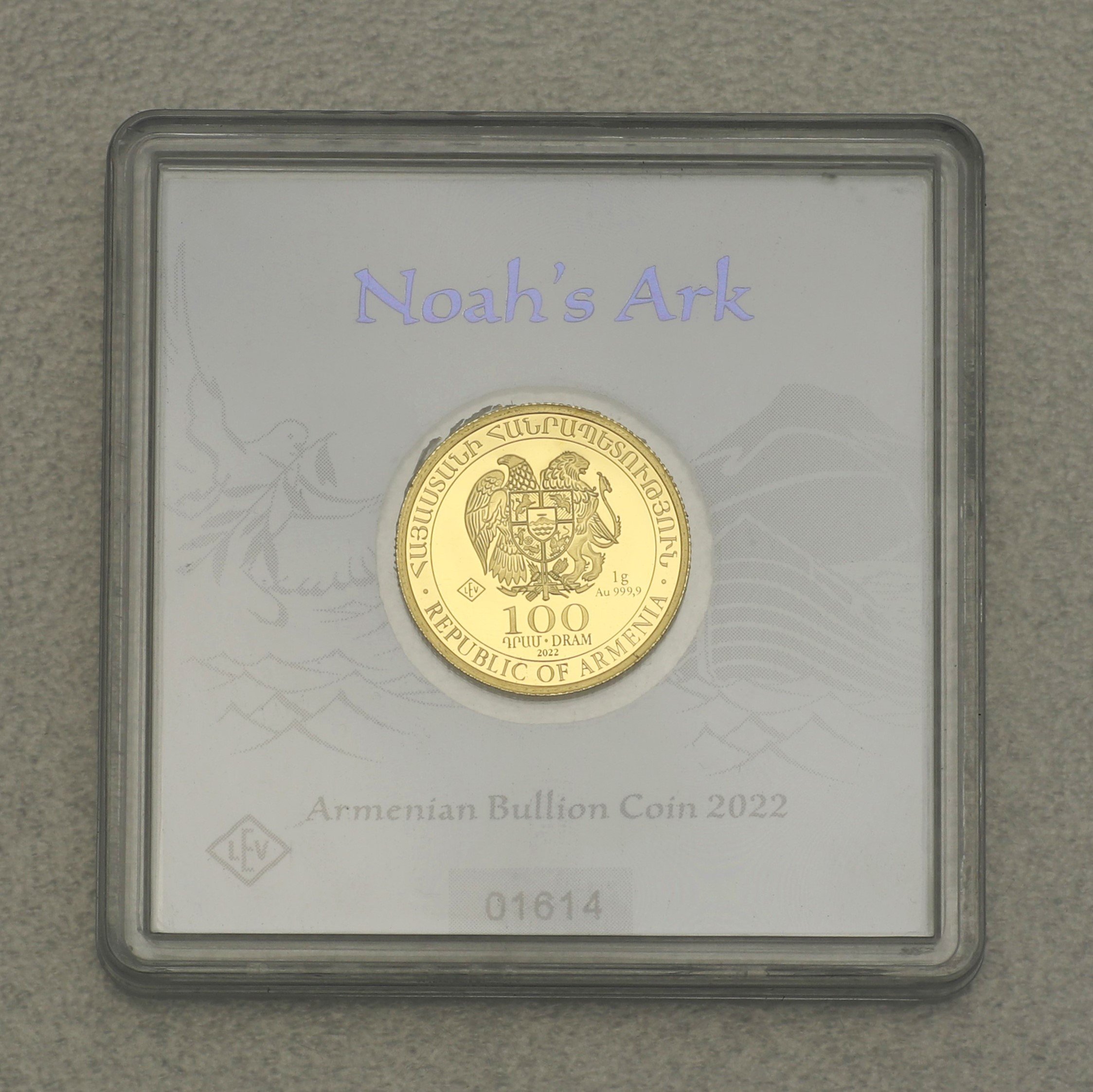 Goldmünze 1g "Arche Noah" 2022 (Armenien) - Detailansicht 1