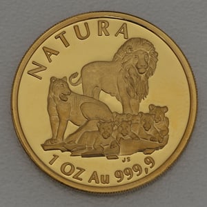 Goldmünzen "The Lion" 1994 Natura Set 4-teilig Big Five (Südafrika) - Miniaturansicht 6