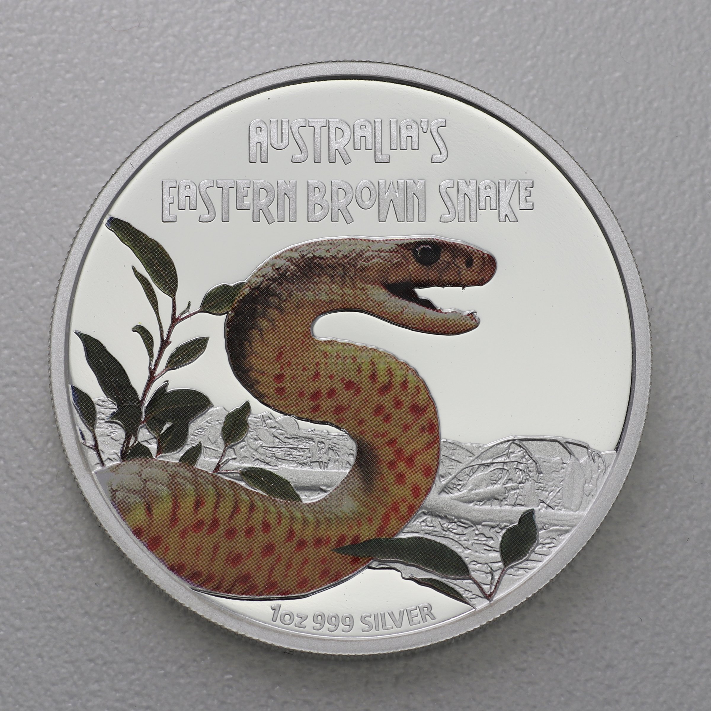 Silbermünze 1oz "Eastern Brown Snake" 2010 (PP/koloriert) Deadly and Dangerous (Tuvalu) - Hauptansicht