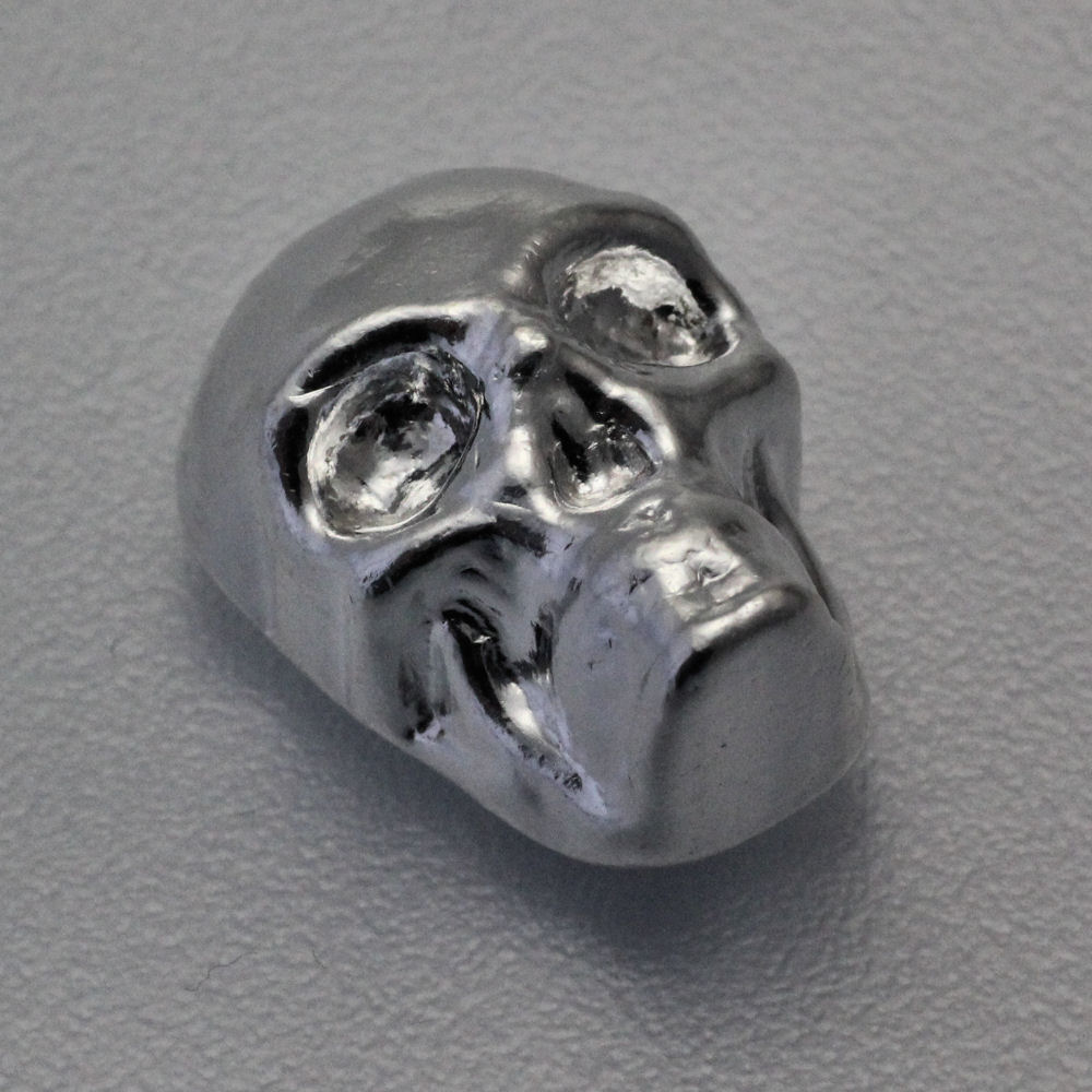 Silber 3-D Barren "Totenkopf" 1oz, gegossen - Detailansicht 2
