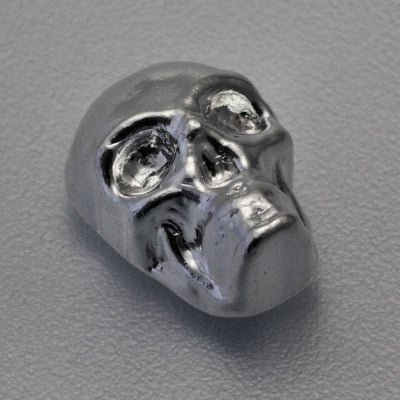 Silber 3-D Barren "Totenkopf" 1oz, gegossen - Miniaturansicht 3