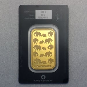 Goldbarren 50g Rand Refinery "Elefanten-Motiv" - Miniaturansicht 2