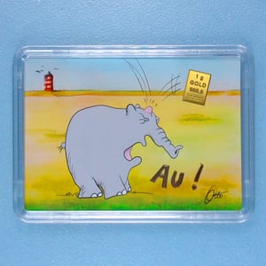 Goldbarren 1g "Ottifant - Au!" (Motivbox) - Hauptansicht
