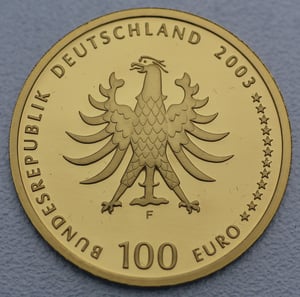 Goldmünze 100 Euro "Quedlinburg" 2003 Unesco-Weltkulturerbe (Deutschland) - Miniaturansicht 2