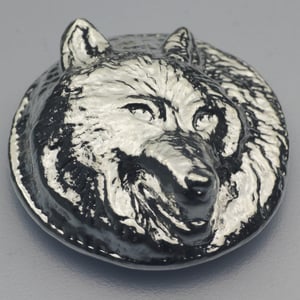 Silber 3-D Barren "Wolf" 5oz, gegossen - Miniaturansicht 1