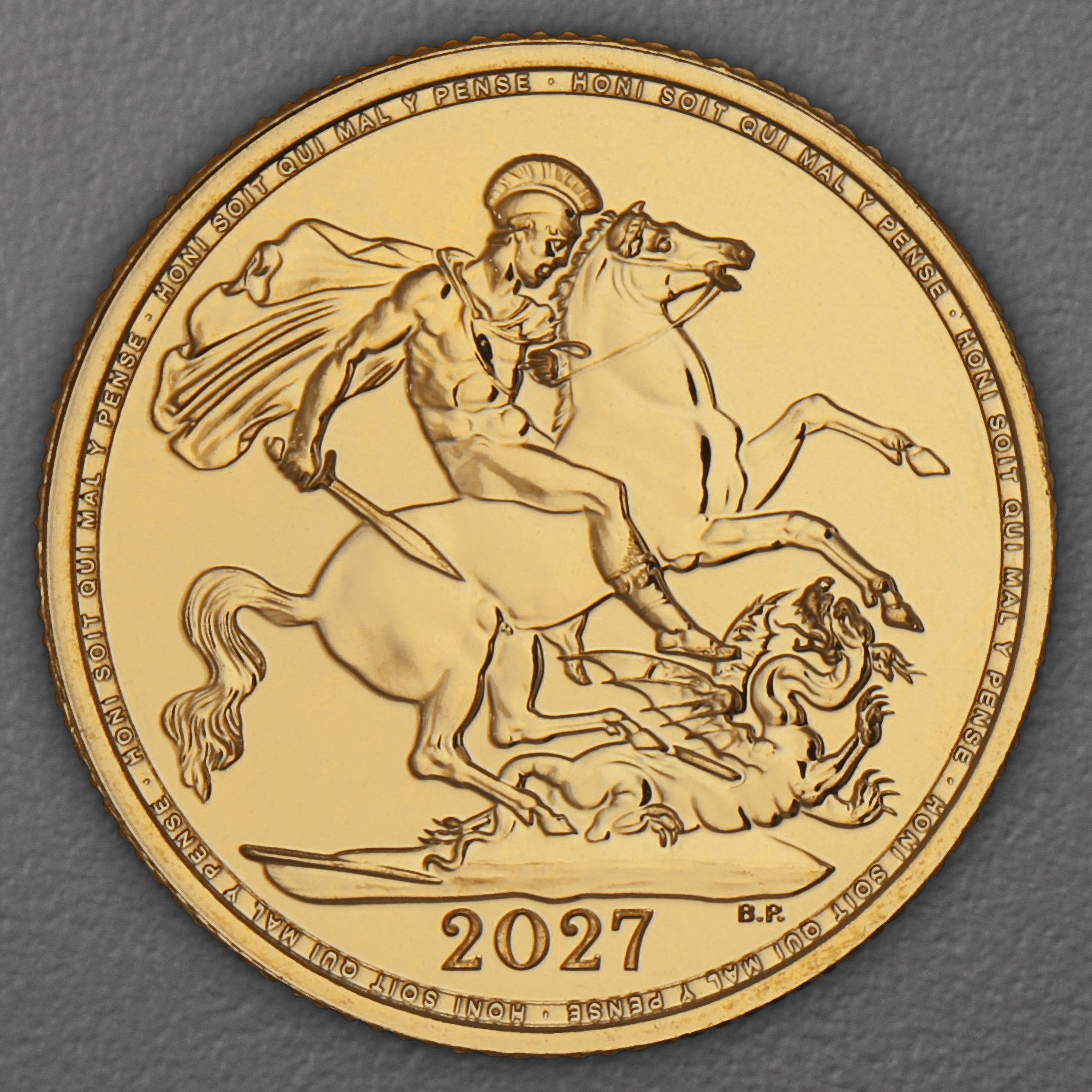Goldmünze 1 Sovereign "Charles III." 2027 (Großbritannien) - Hauptansicht