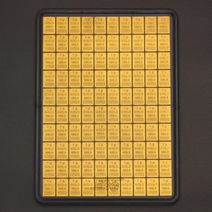 Goldtafel (100x 1g Feingold) "CombiBar" - Hauptansicht