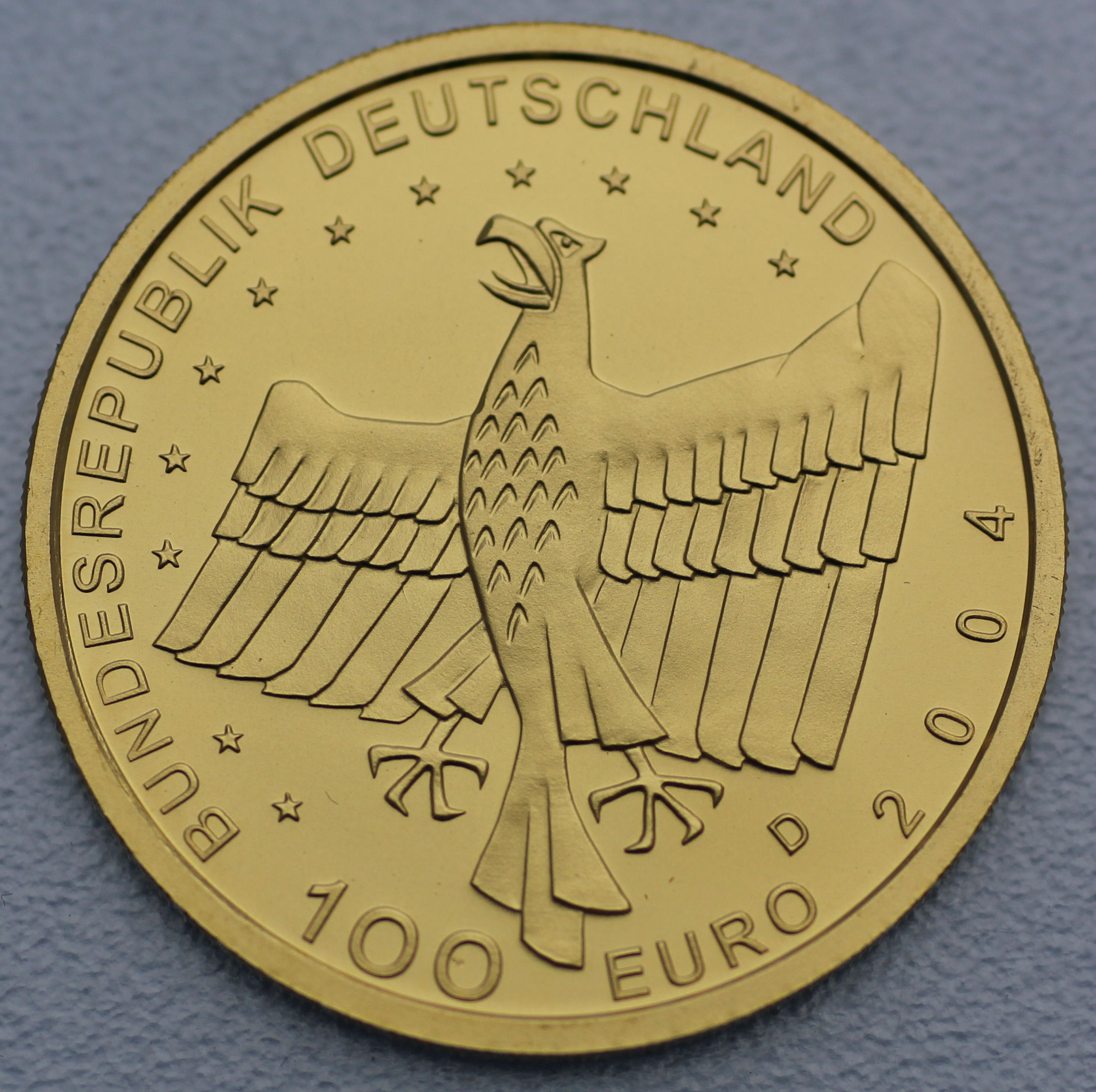 Goldmünze 100 Euro "Bamberg" 2004 Unesco-Weltkulturerbe (Deutschland) - Detailansicht 1