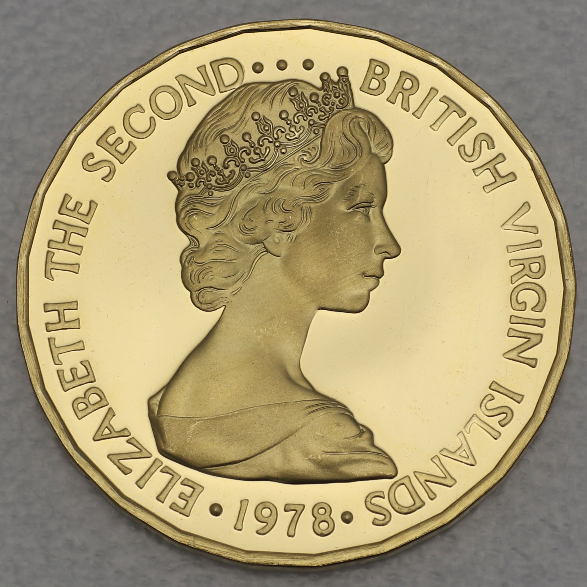 Goldmünze 100 Dollar "Coronation Jubilee" 1978 (Britische Jungferninseln) - Detailansicht 1