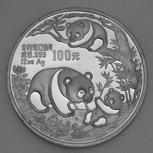 Silbermünze 12oz "Panda" 1991 (China) - Miniaturansicht 1