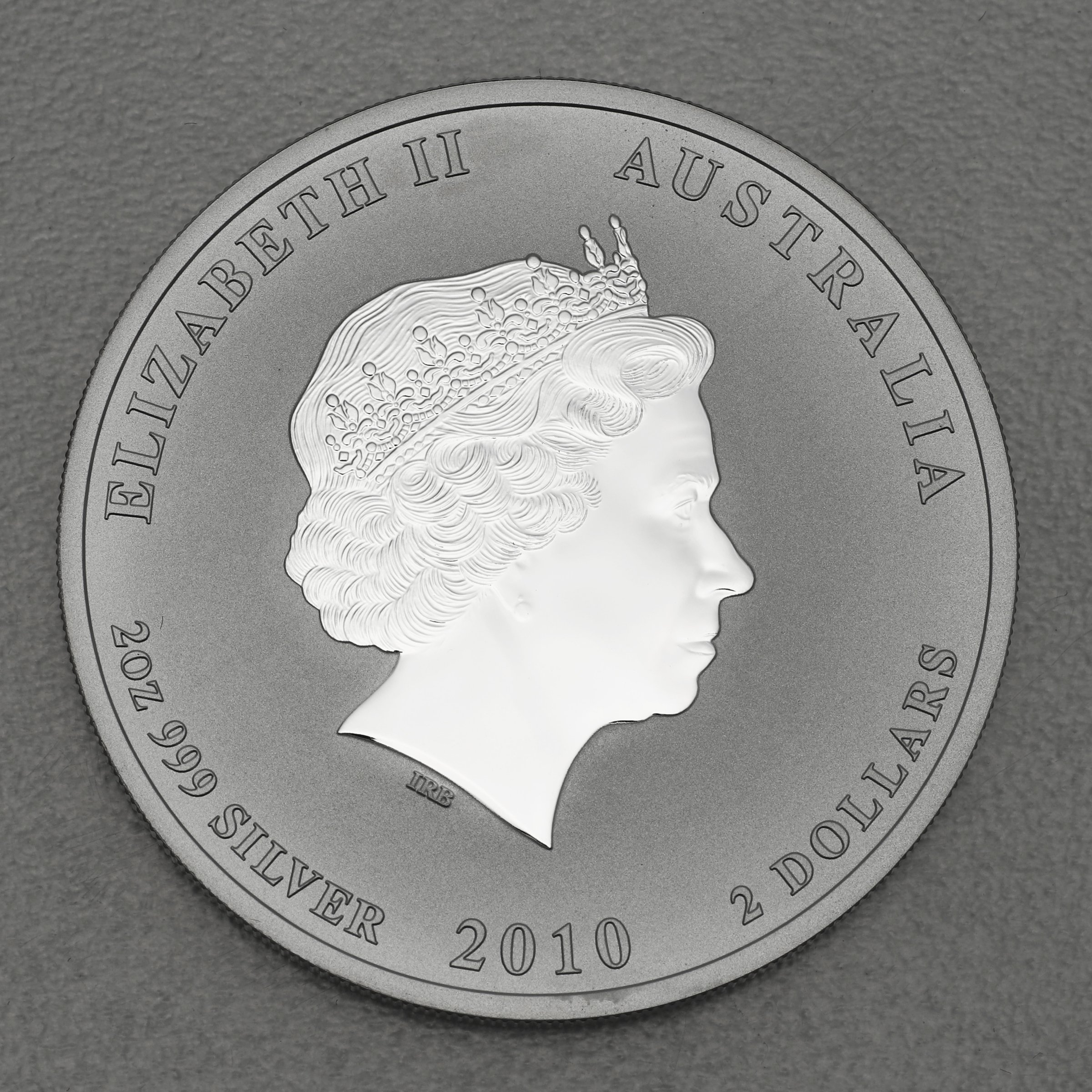 Silbermünze 2oz "Tiger" 2010 Lunar II – Year of the Tiger (Australien) diff. - Detailansicht 1