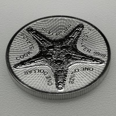 Silbermünze 1oz "Silver Star" 2019 Fehlprägung (Cook Islands) - Miniaturansicht 3
