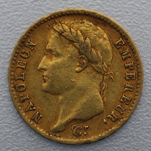 Goldmünze 20 Francs "Napoleon I." mit Kranz (Frankreich) - Hauptansicht
