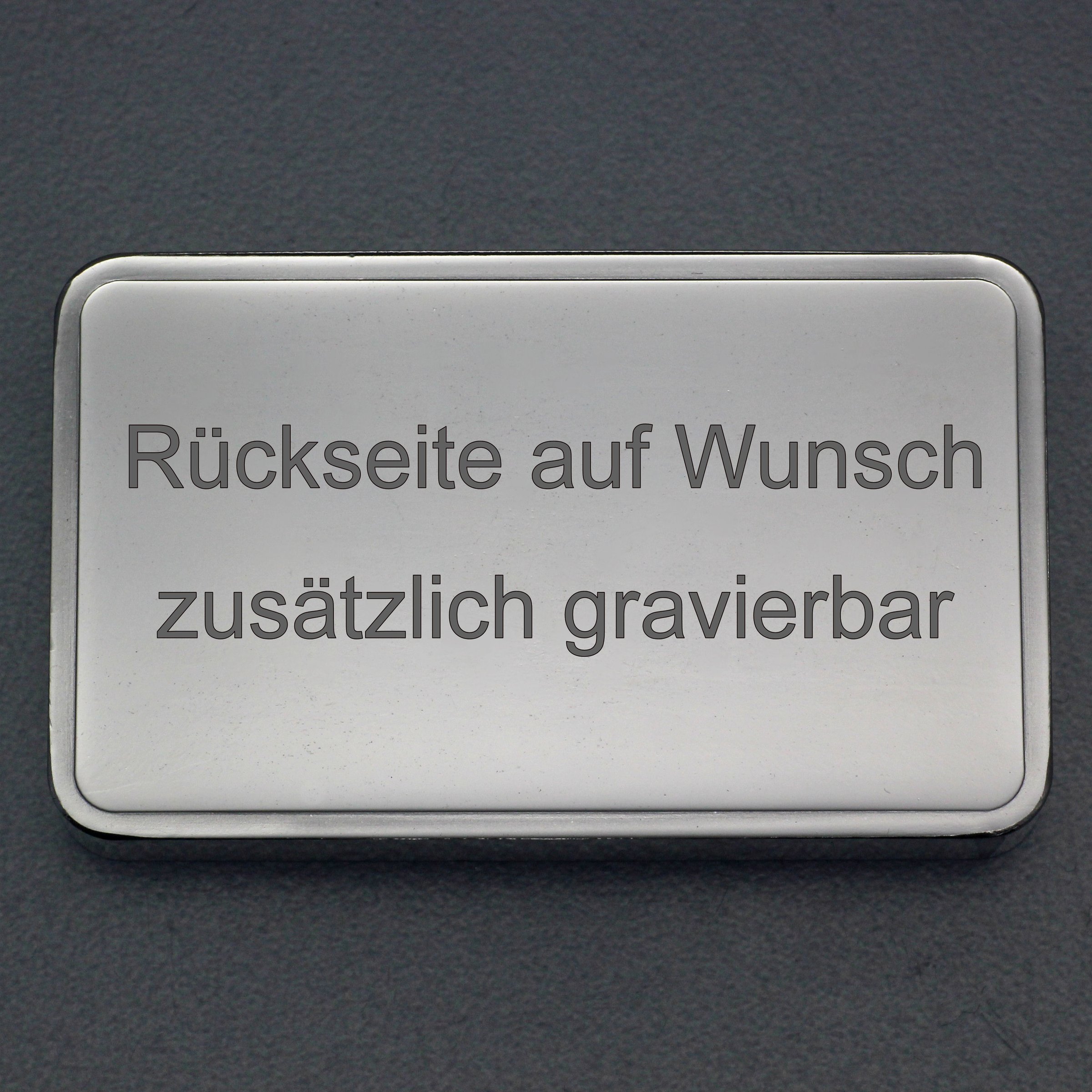 Silberbarren 1oz "Lorbeerkranz" gravierbar Recyclingsilber - Detailansicht 2