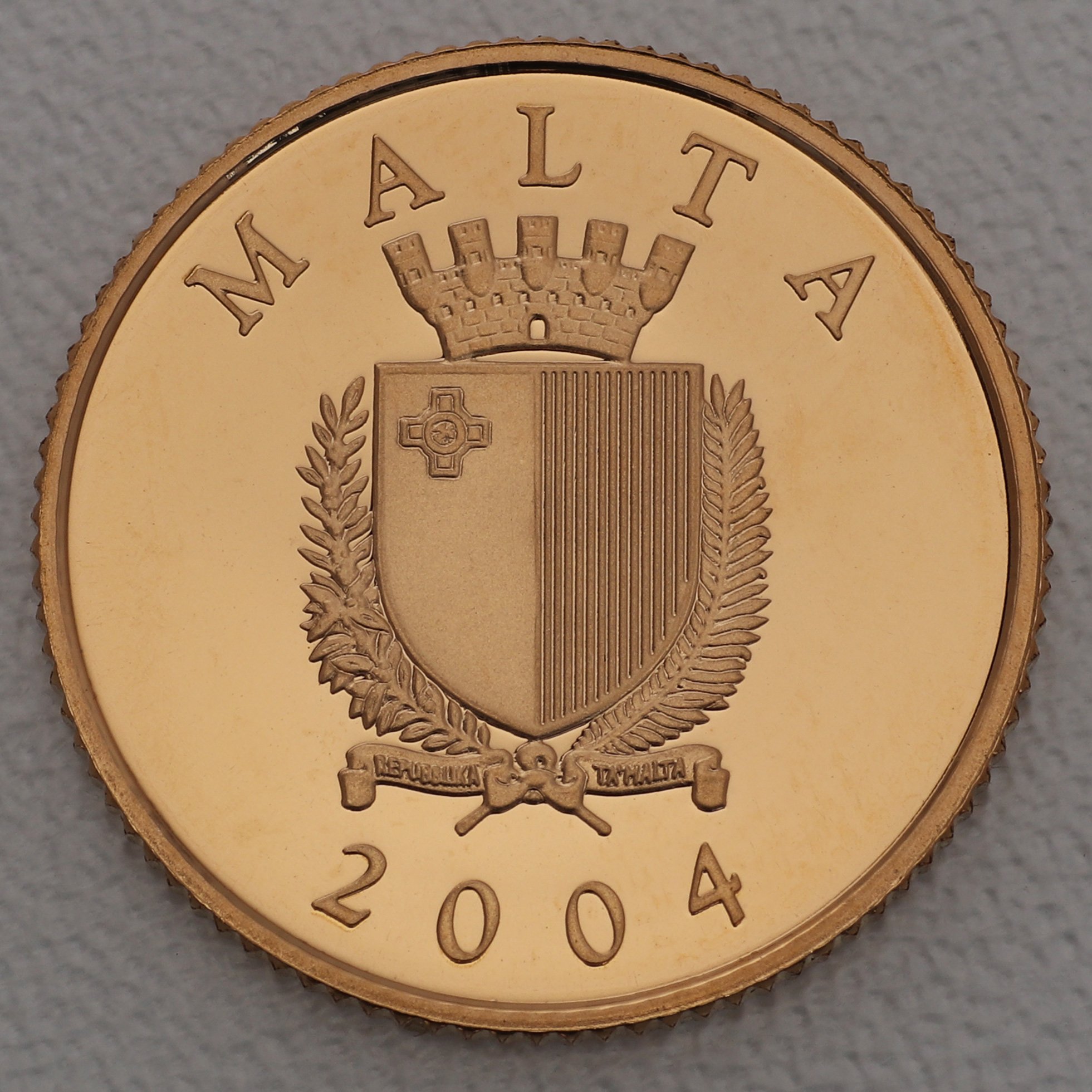 Goldmünze 25 Liri "Betritt zur EU" 2004 (PP) (Malta) - Detailansicht 1