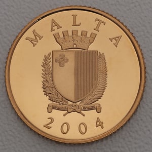 Goldmünze 25 Liri "Betritt zur EU" 2004 (PP) (Malta) - Miniaturansicht 2