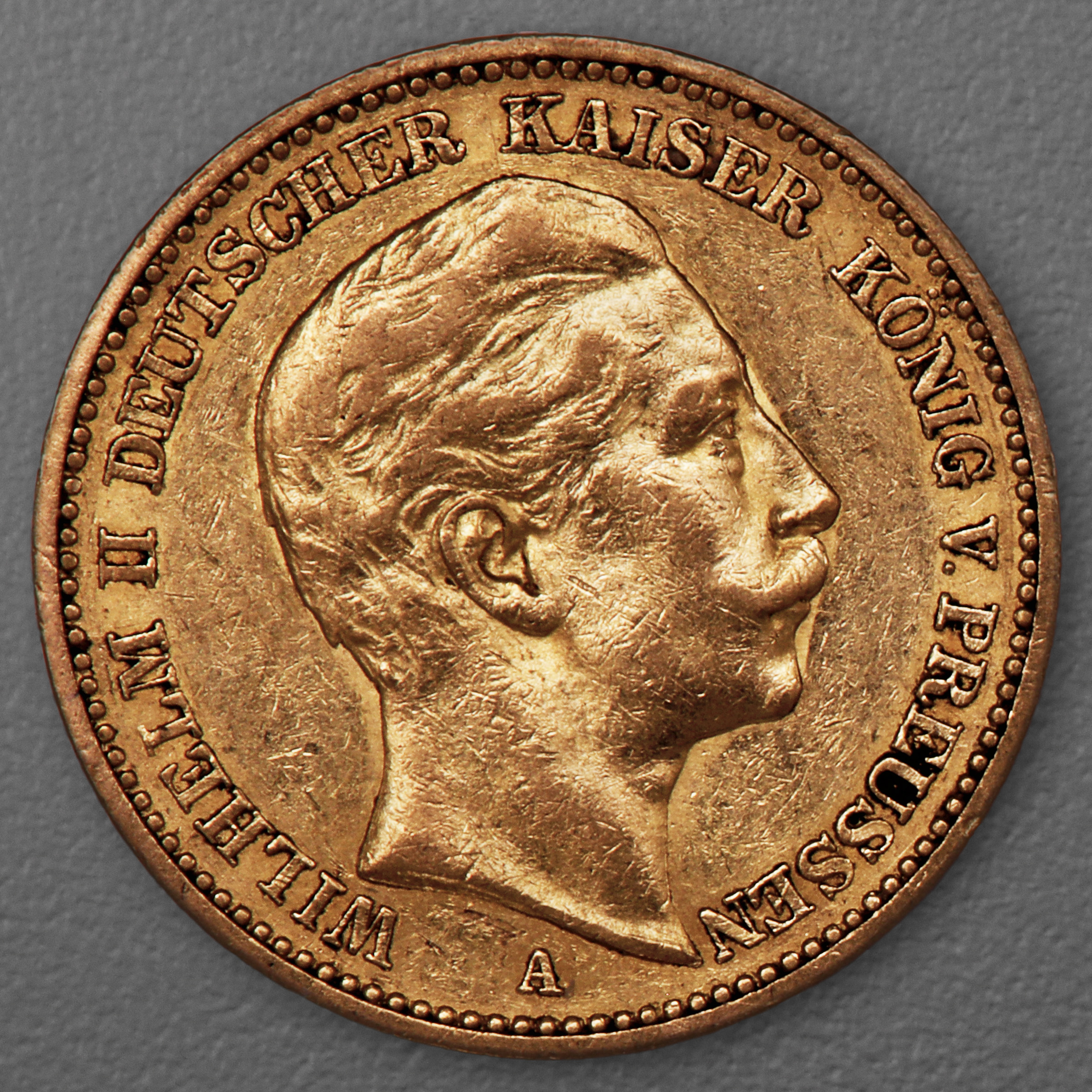 Goldmünze 20 Mark "Wilhelm II." 1889-A J.250 (Preußen) - Hauptansicht