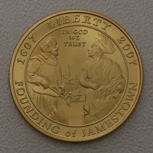 Goldmünze 5 Dollar "Jamestown" 2007 (USA) - Hauptansicht