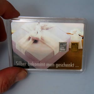 Goldbarren 1g "Silber bekommt man gesch." (Flip) - Miniaturansicht 2