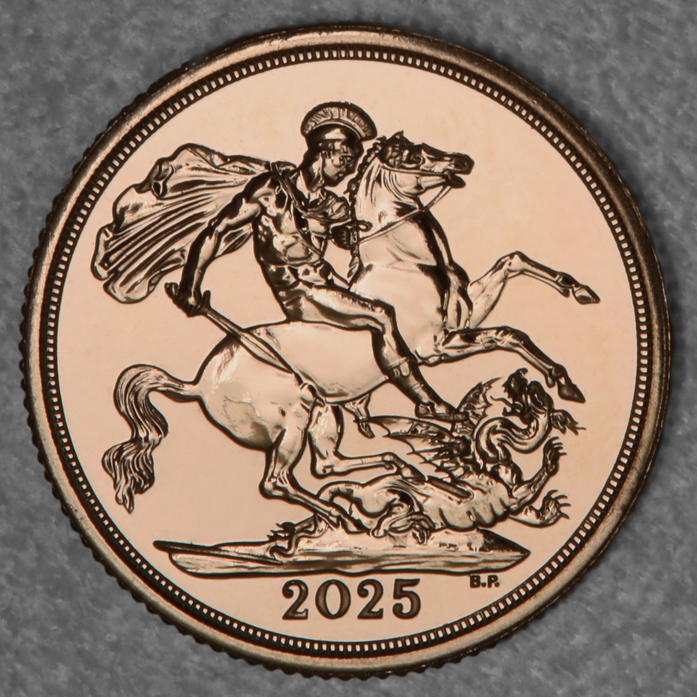 Goldmünze 1 Sovereign "Charles III." 2025 (Großbritannien) - Hauptansicht