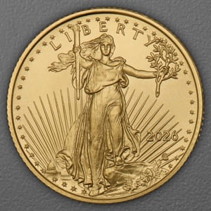 Goldmünze 1/4oz "American Eagle" aktueller Jahrgang (USA) - Miniaturansicht 2